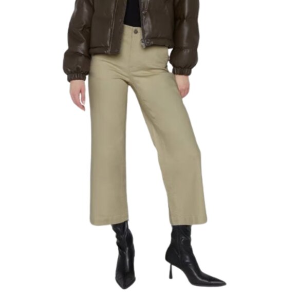 Oak + Fort Womens Xsmall Twill Wide Leg Sage Trouser Pant CN - Picture 1 of 14